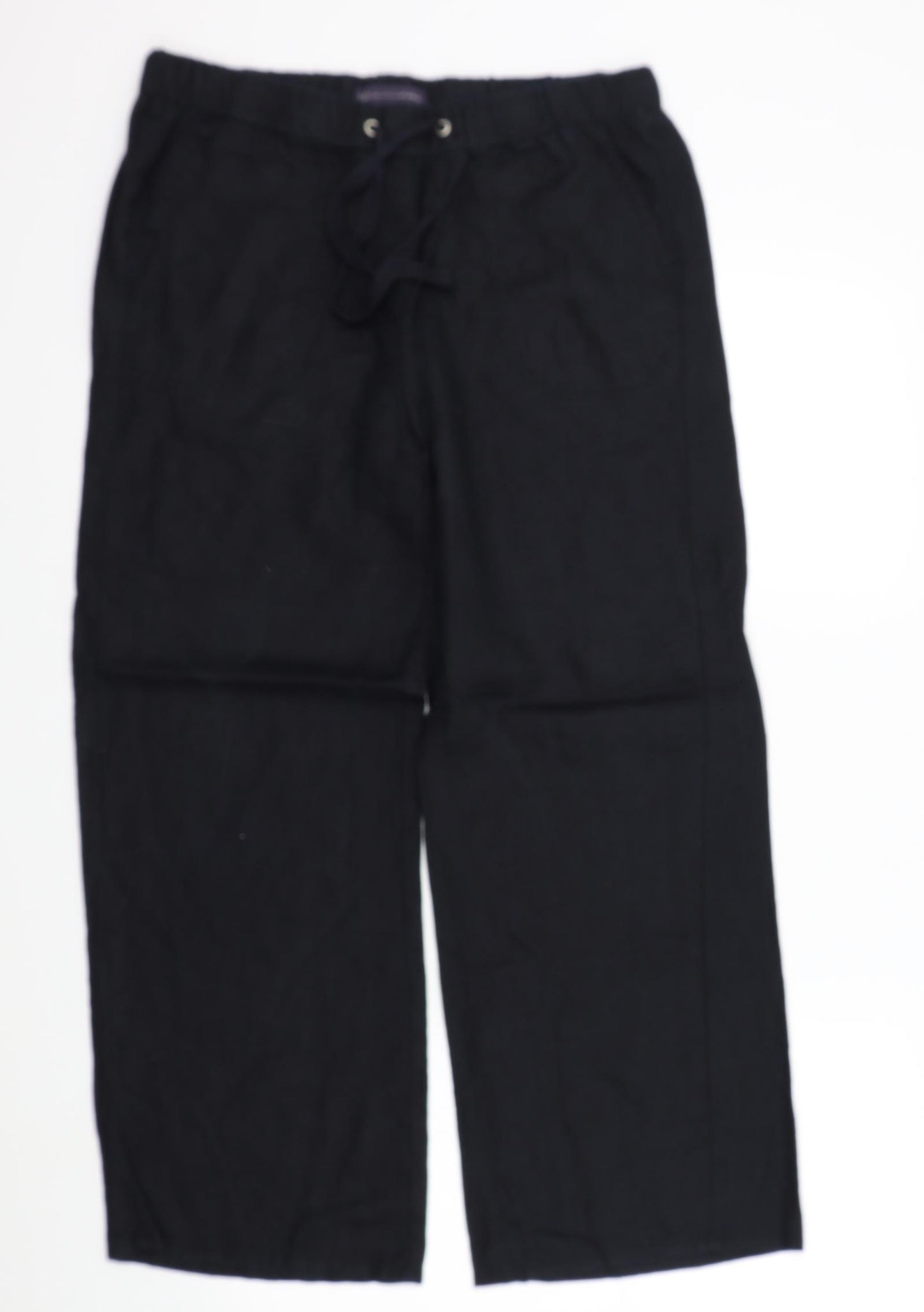 M&S Womens Black   Trousers  Size 12 L26 in
