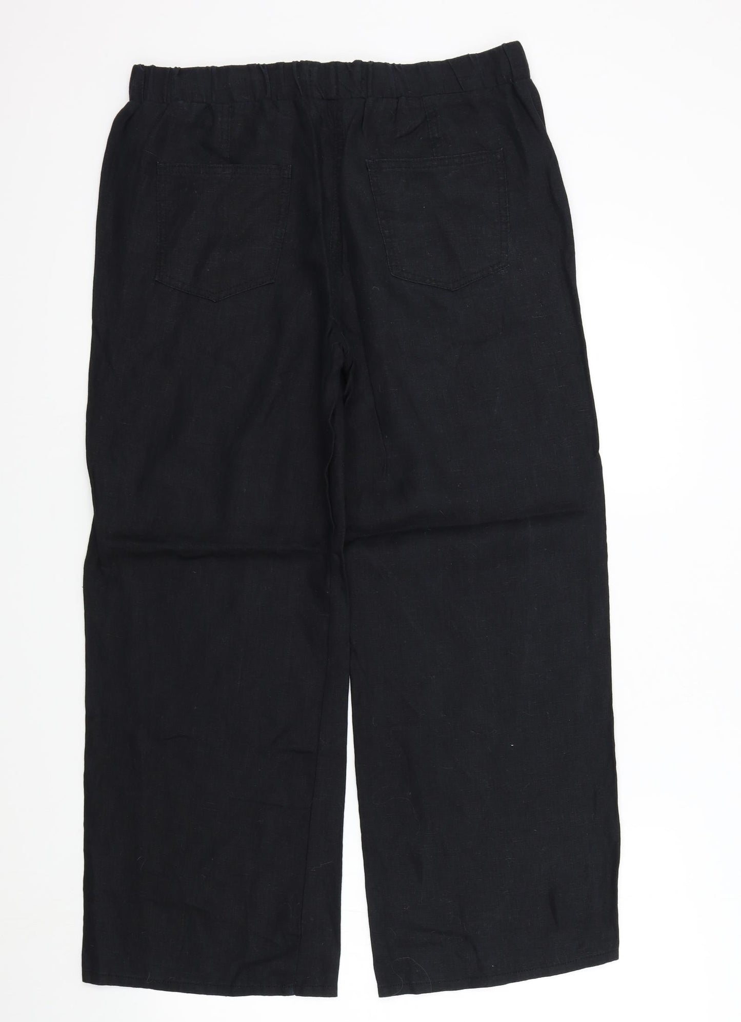 M&S Womens Black   Trousers  Size 12 L26 in
