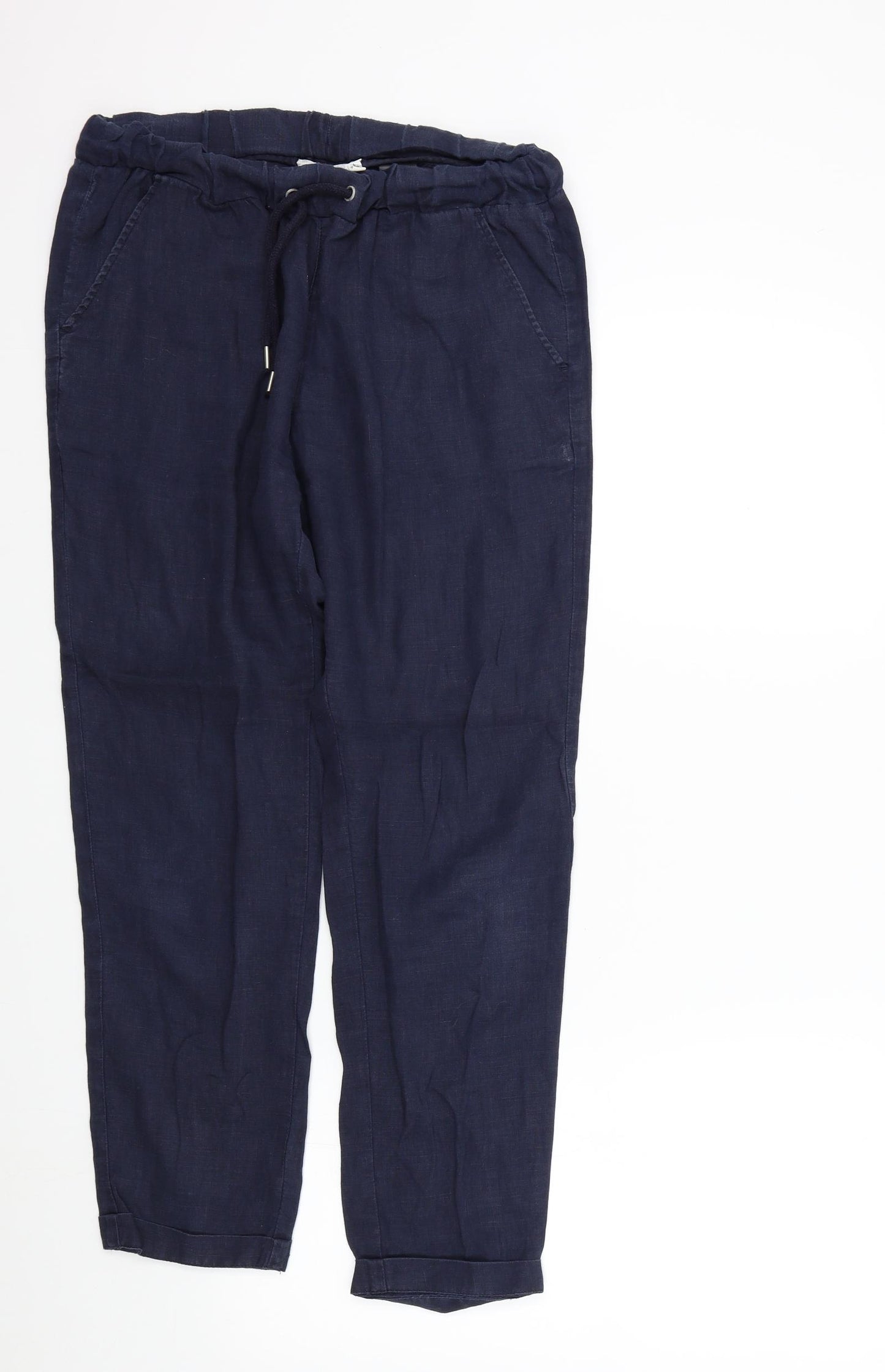H&M Womens Blue   Trousers  Size 8 L27 in