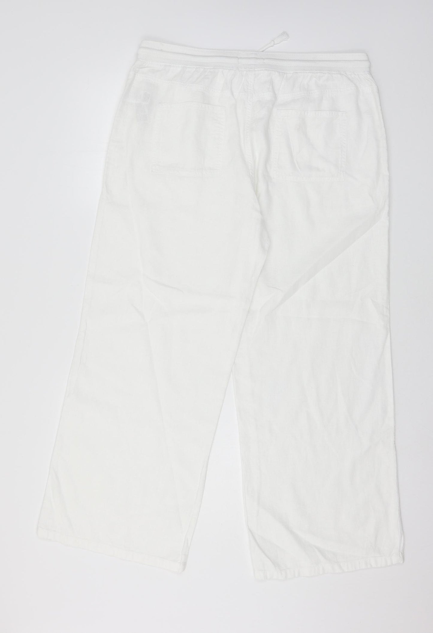Marks and Spencer Womens White   Trousers  Size 16 L26 in