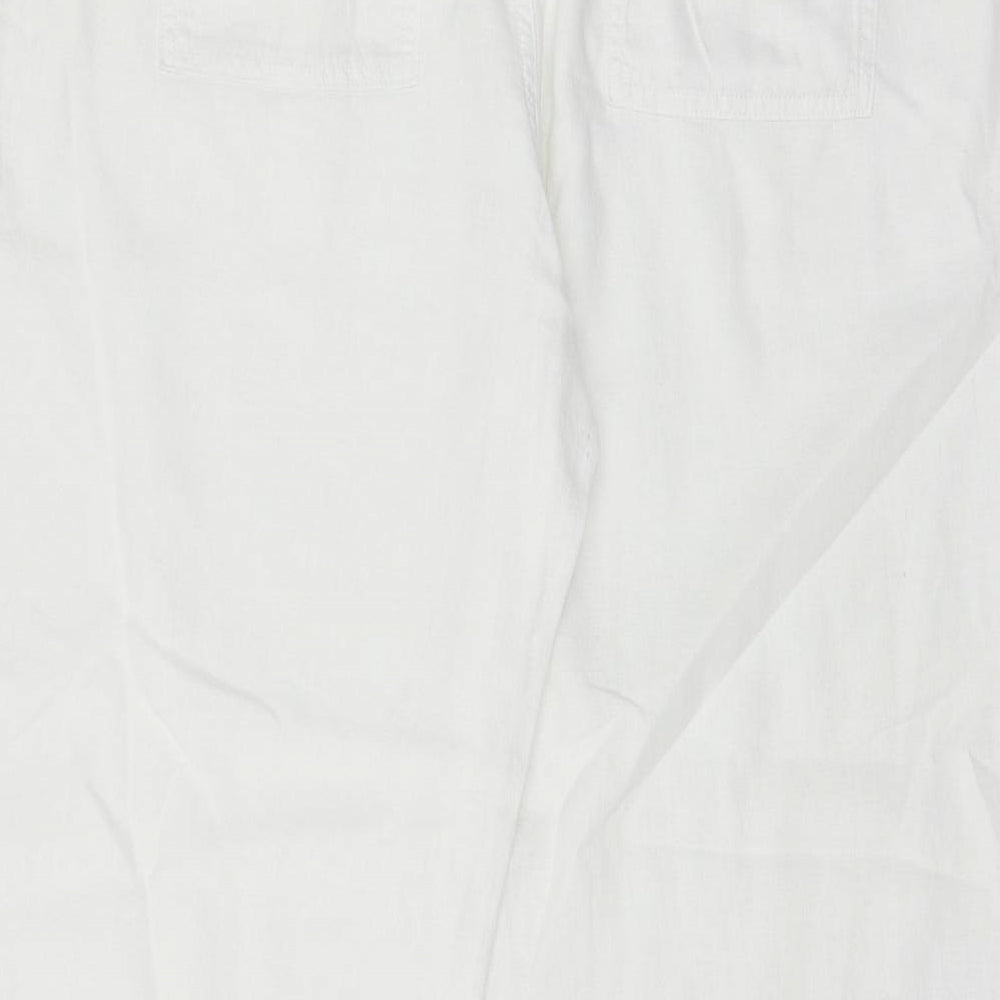 Marks and Spencer Womens White   Trousers  Size 16 L26 in