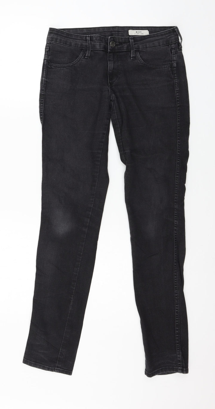 H&M Womens Grey  Denim Skinny Jeans Size 26 in L32 in