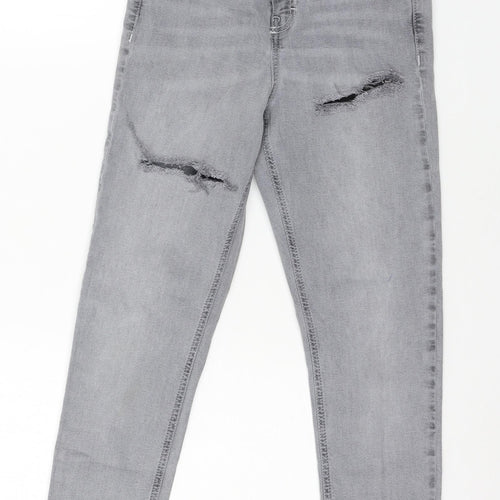 Topshop Womens Grey  Denim Skinny Jeans Size 26 in L30 in
