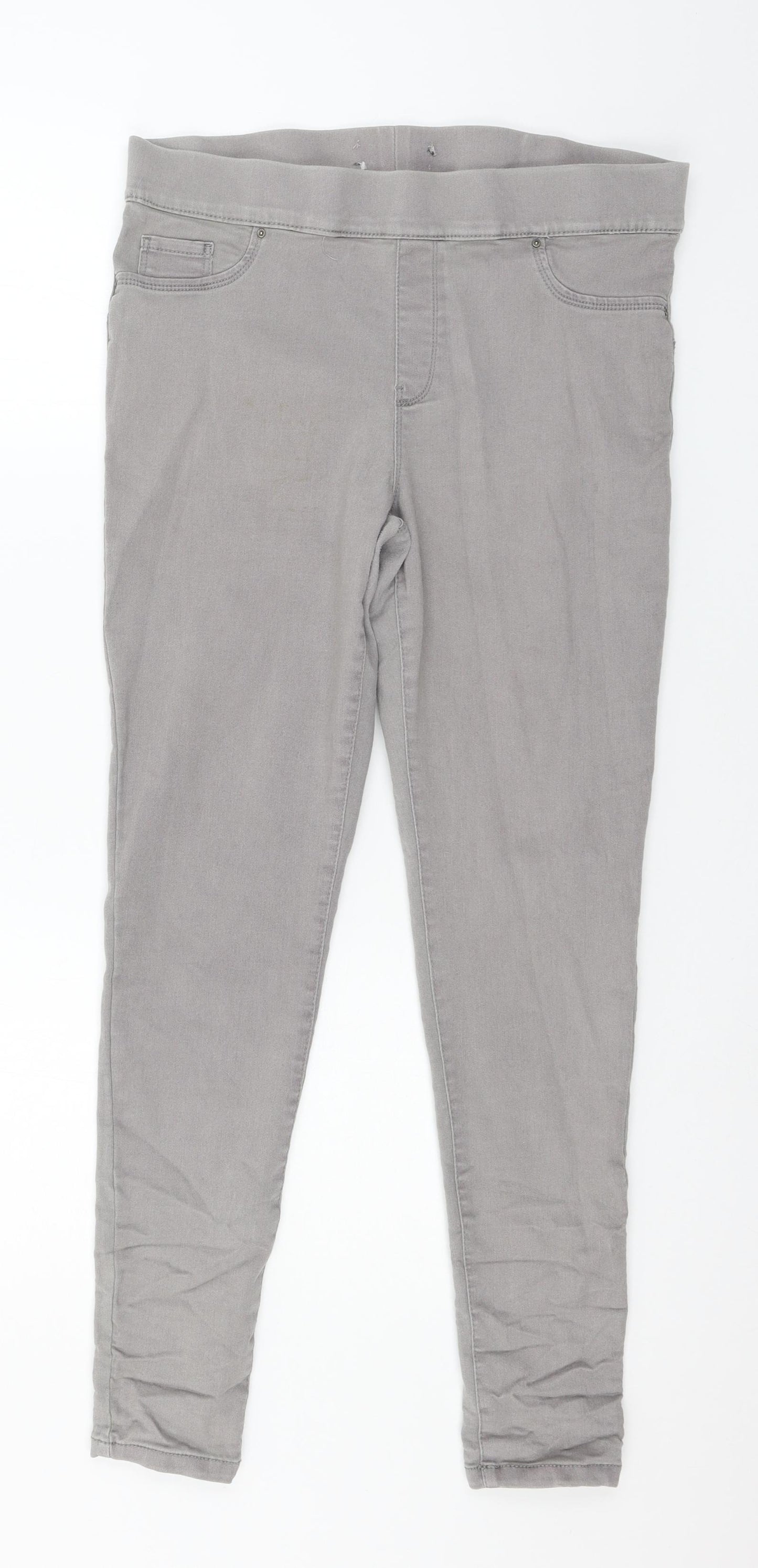 Denim & Co. Womens Grey  Denim Jegging Jeans Size 16 L28 in