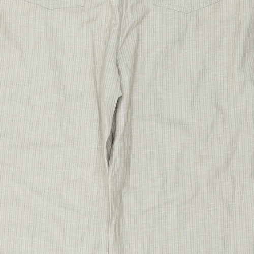 Autograph Womens Beige Striped  Trousers  Size 22 L29 in