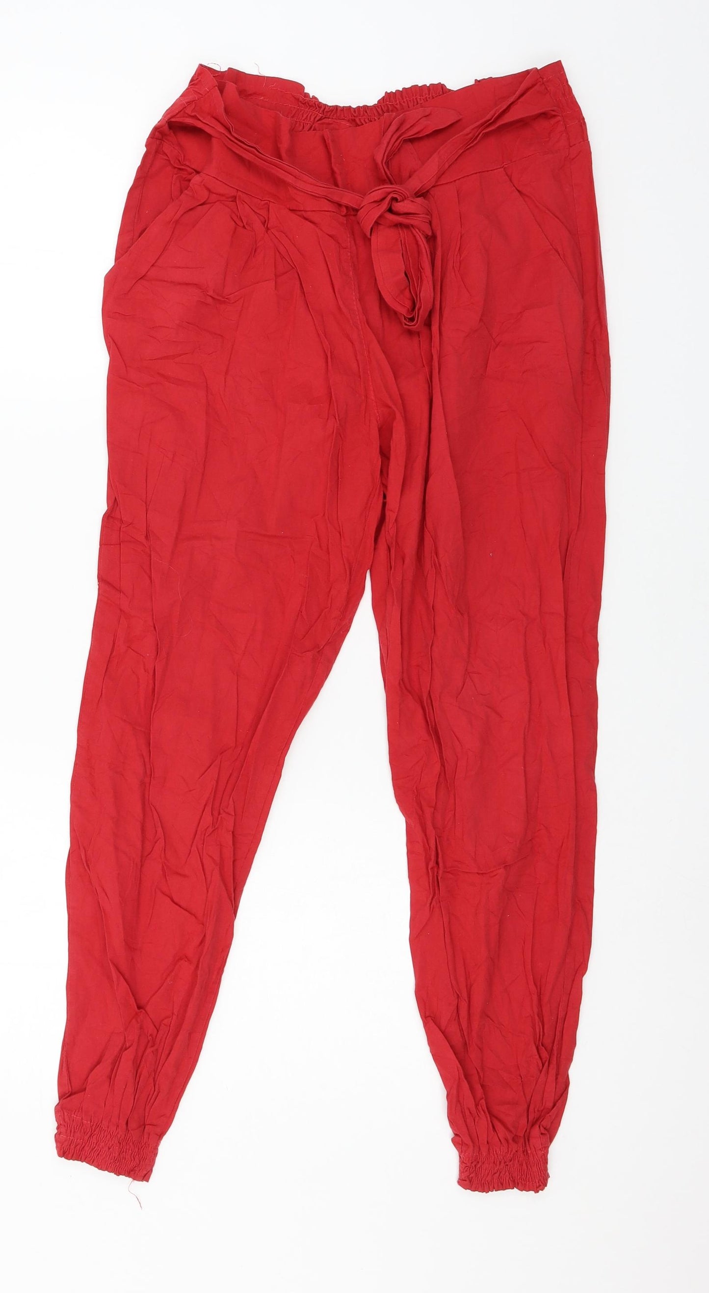 Preworn Womens Red   Trousers  Size L L26 in
