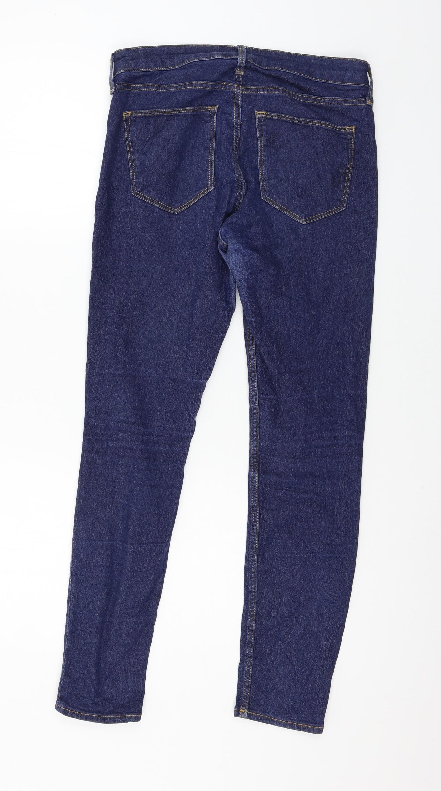 H&M Womens Blue  Denim Skinny Jeans Size 28 in L27 in
