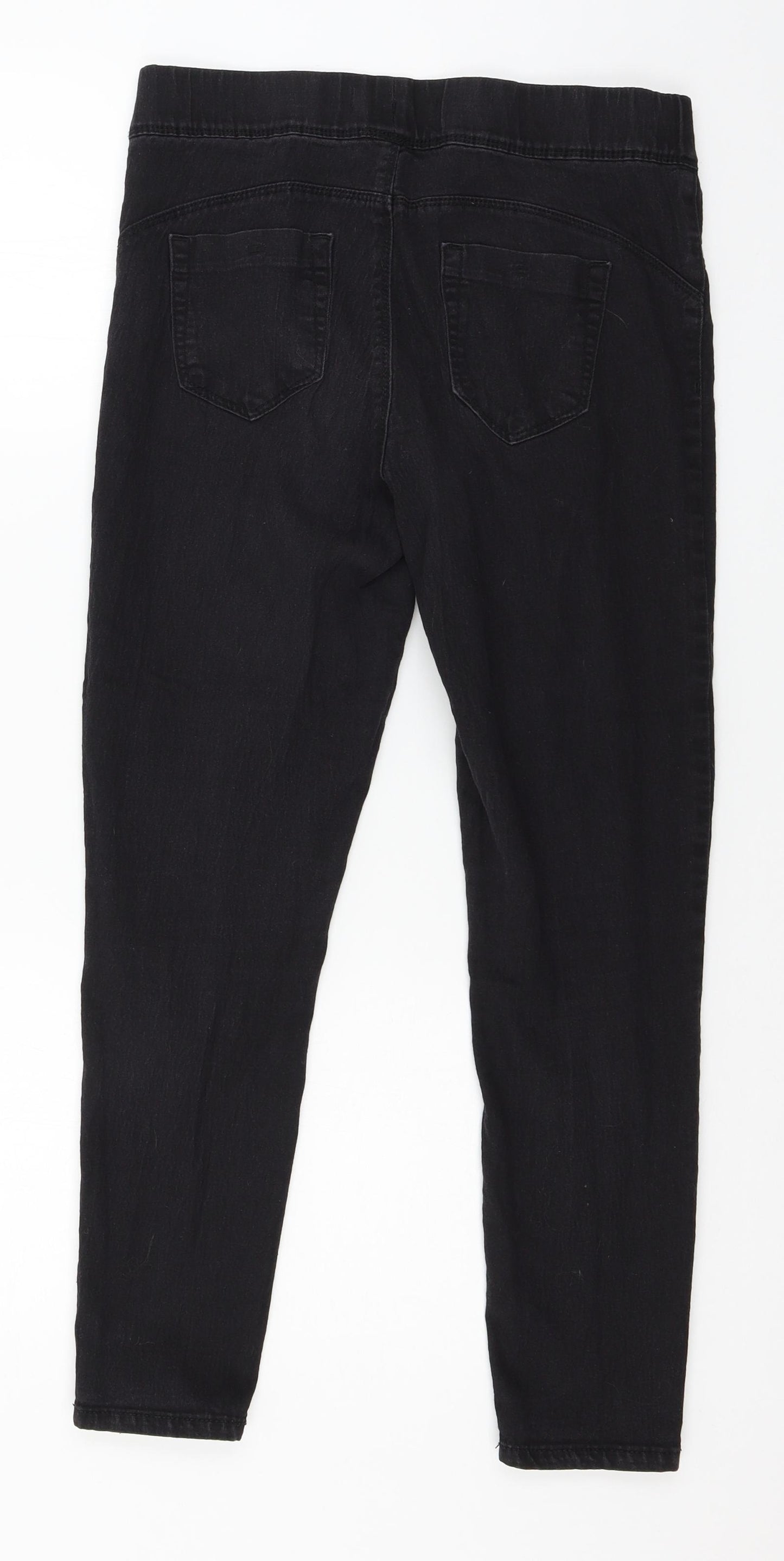 Denim & Co. Womens Black  Denim Jegging Jeans Size 12 L25 in