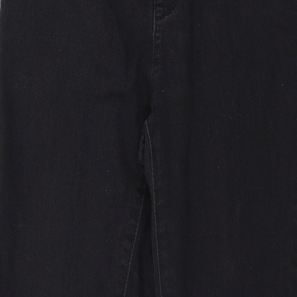 Denim & Co. Womens Black  Denim Jegging Jeans Size 12 L25 in