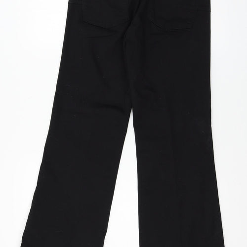NEXT Womens Black  Denim Flared Jeans Size 12 L30 in