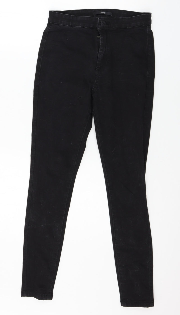 George Womens Black Denim Skinny Jeans Size 8 L26 in