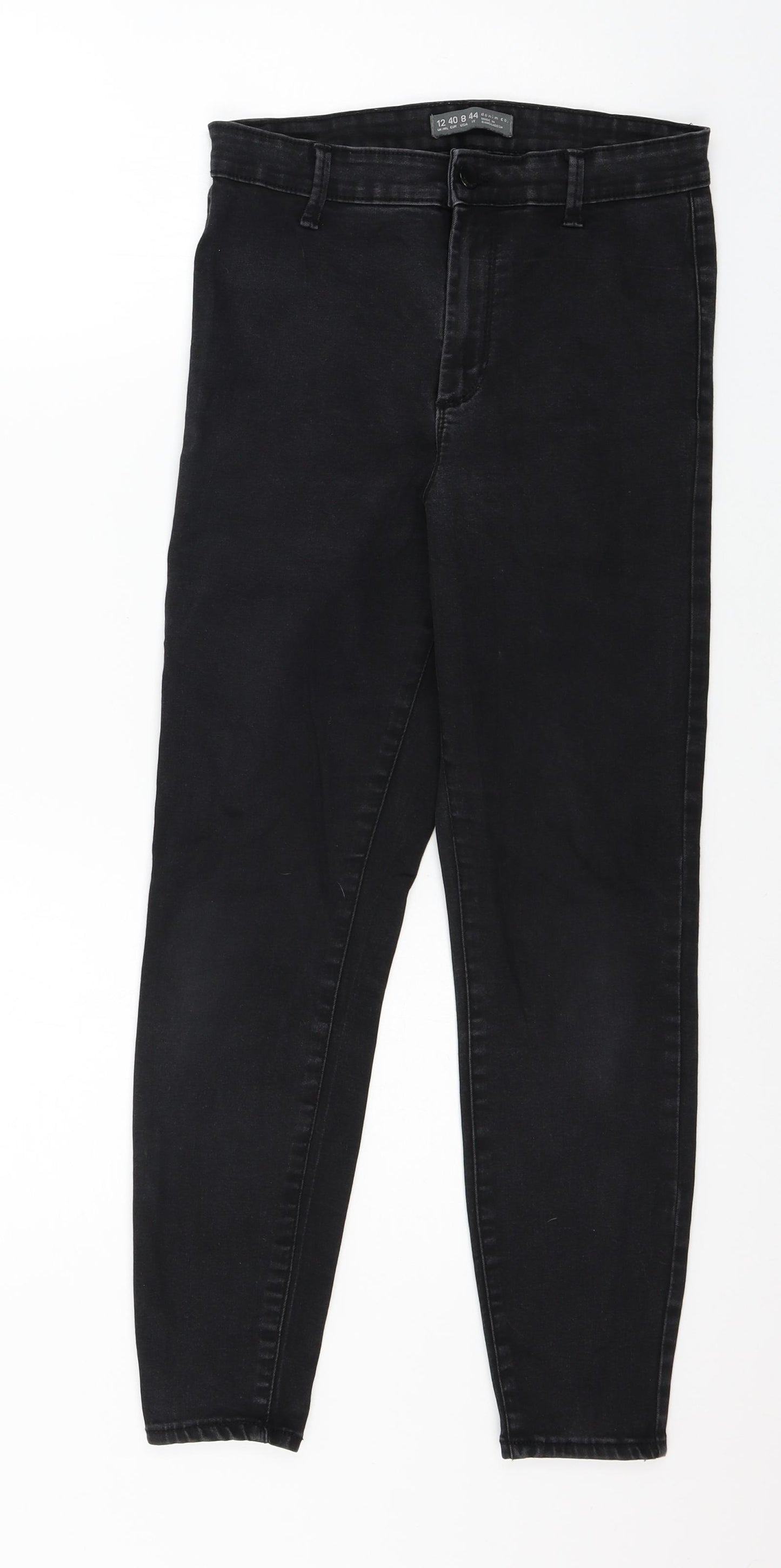Denim & Co. Womens Grey  Denim Skinny Jeans Size 12 L24 in
