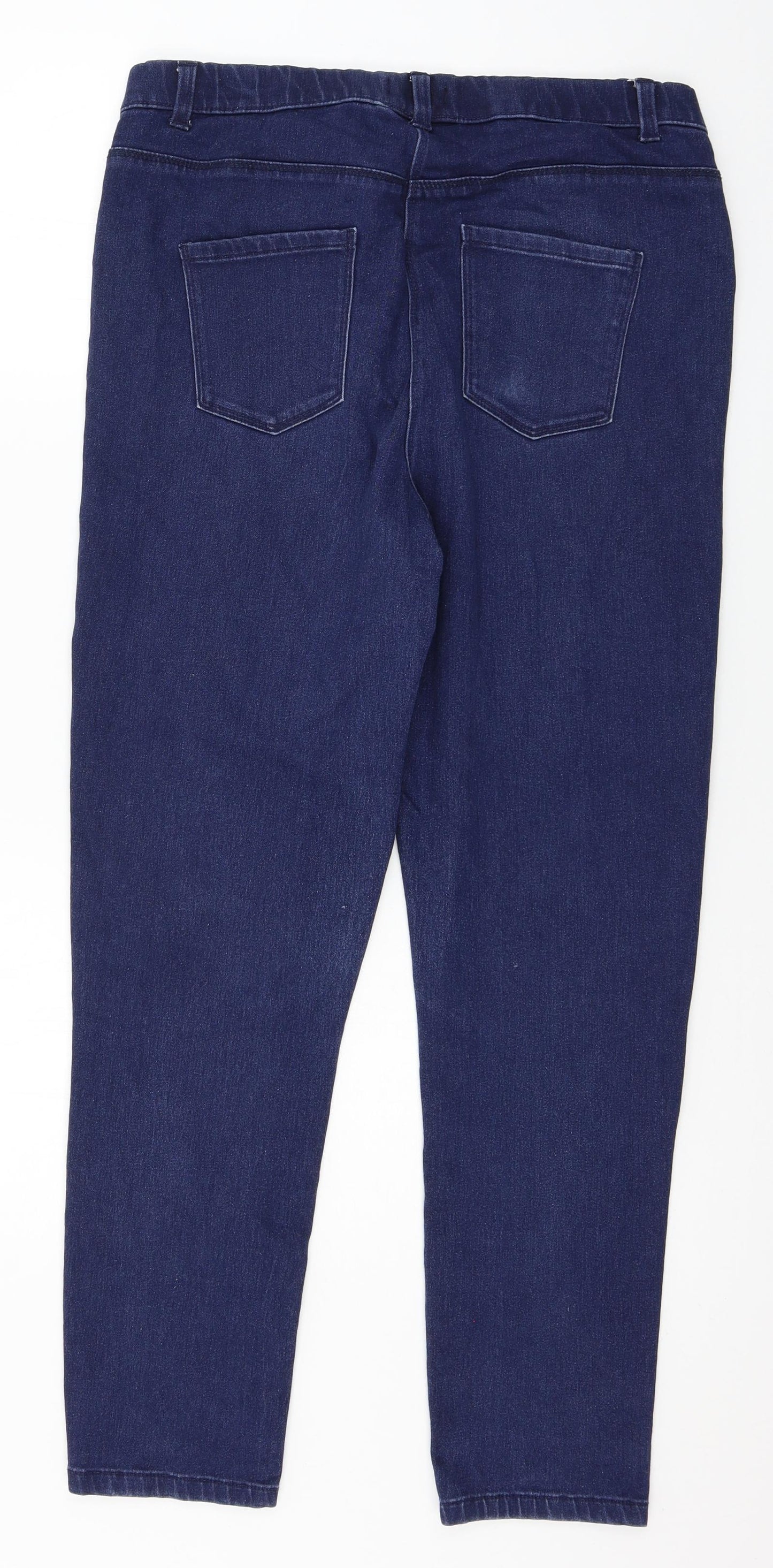 M&Co Womens Blue  Denim Jegging Jeans Size 14 L27 in