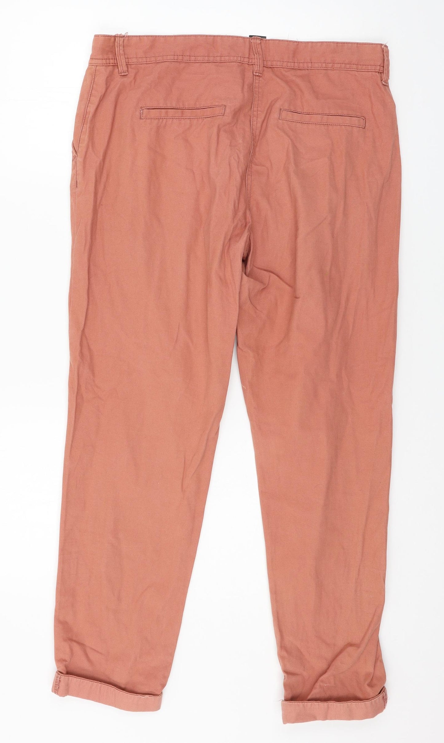 NEXT Womens Orange   Chino Trousers Size 12 L27 in