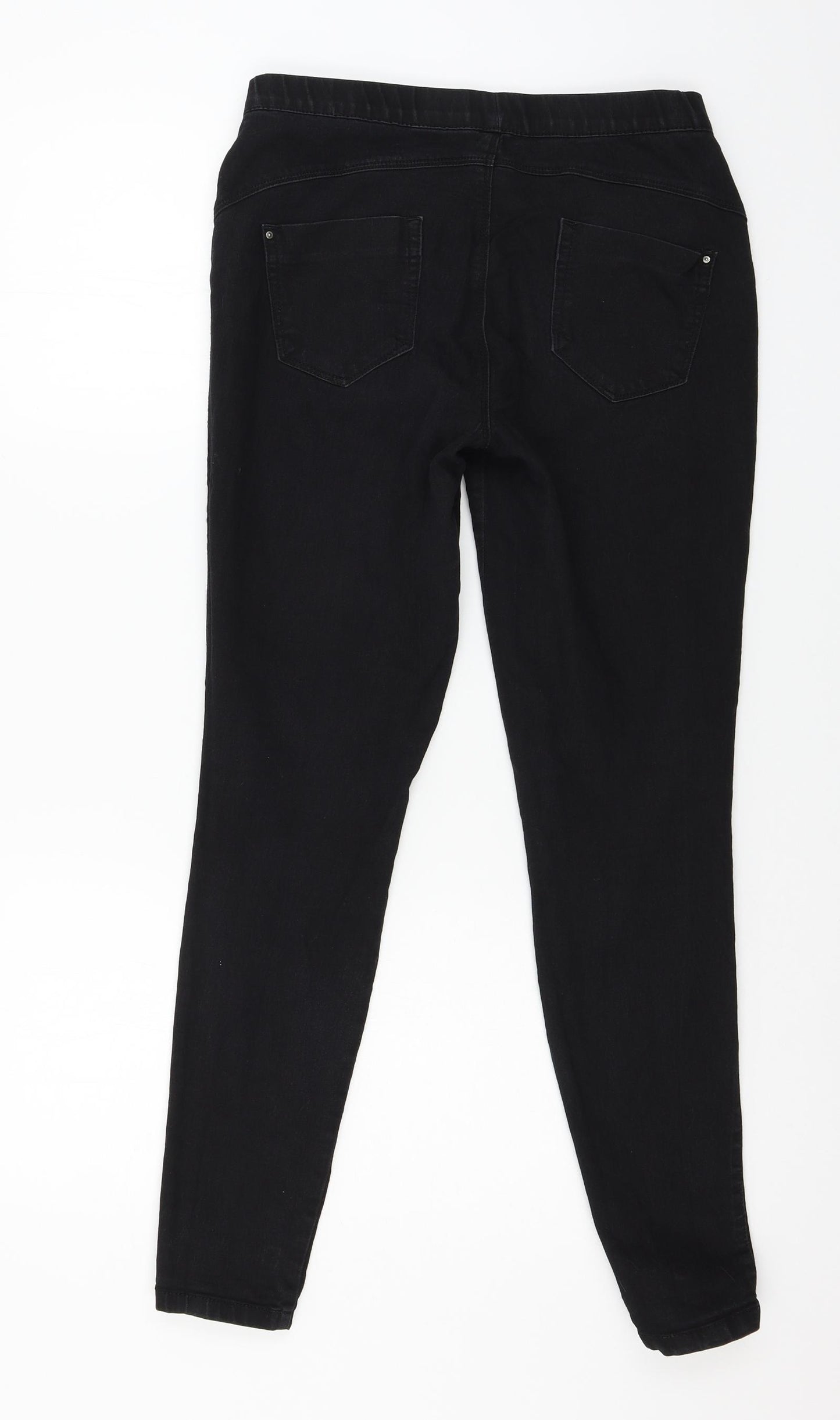 Denim & Co. Womens Black  Denim Jegging Jeans Size 10 L28 in