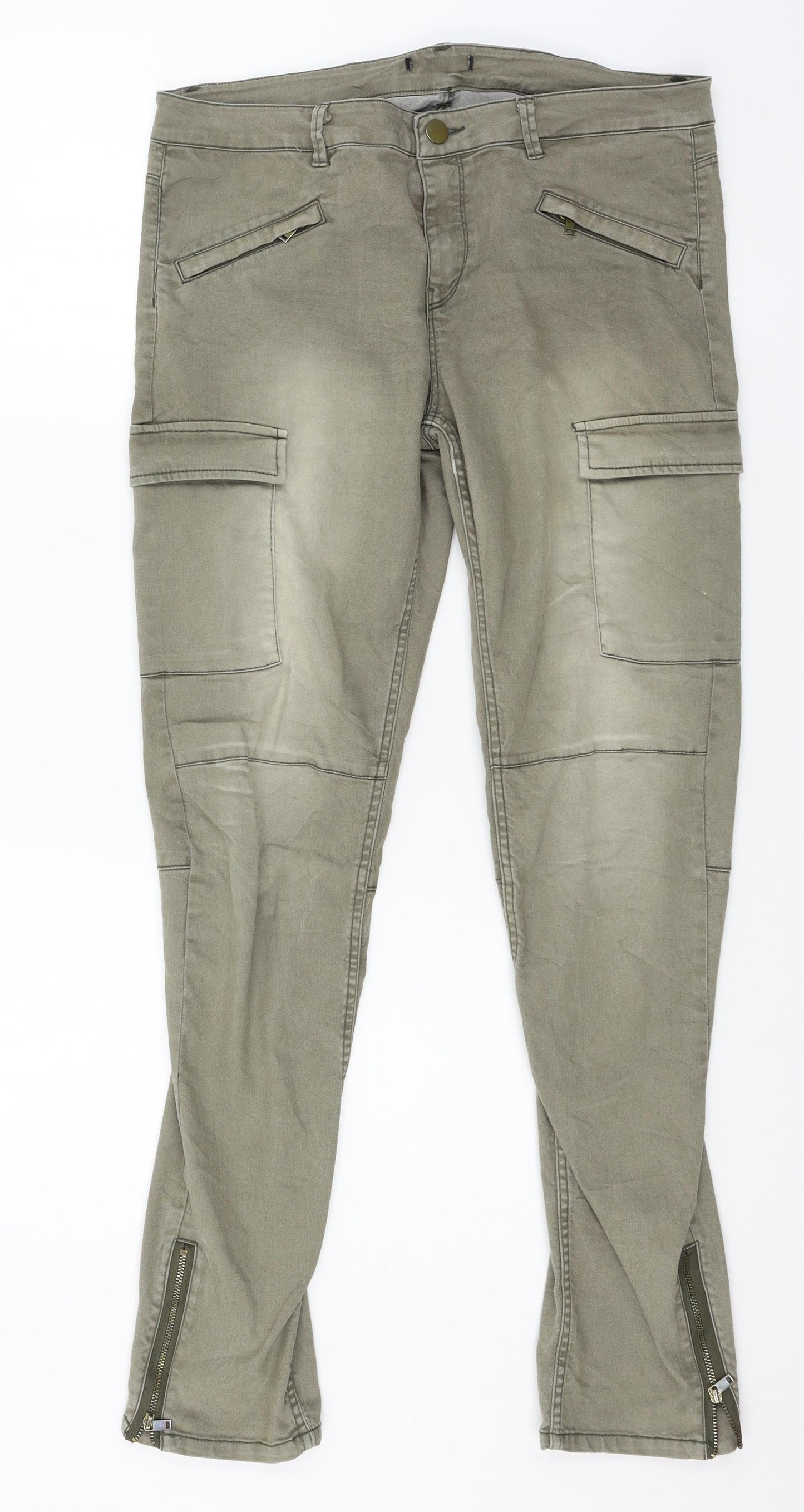 Preworn Womens Green  Denim Trousers  Size 32 in L29 in