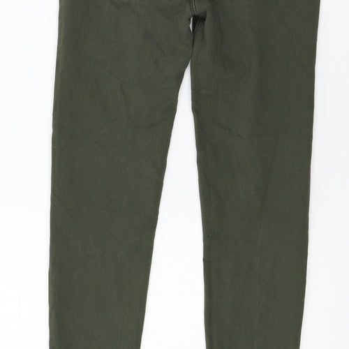 Denim & Co. Womens Green  Denim Skinny Jeans Size 8 L28 in