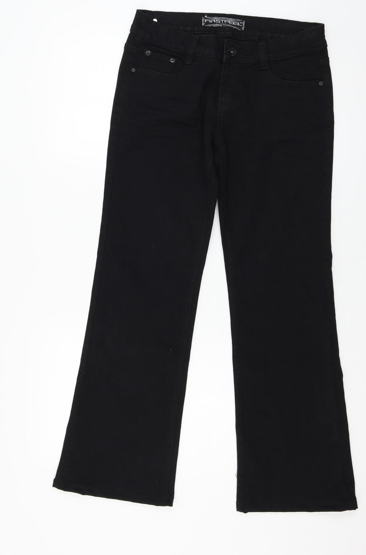 First Feel Womens Black Denim Bootcut Jeans Size 30 in L28 in