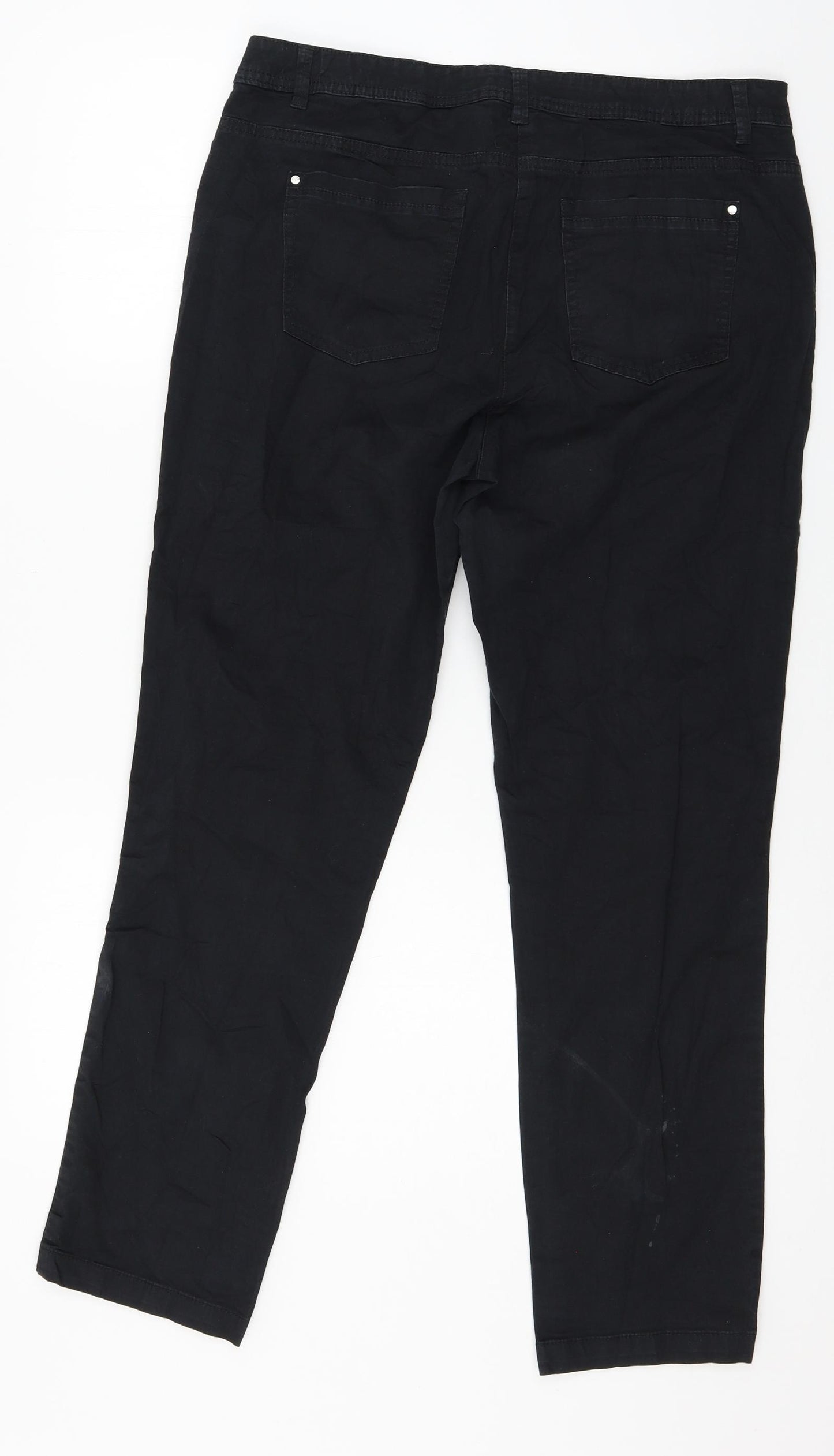 C&A Womens Black   Cargo Trousers Size 12 L27 in