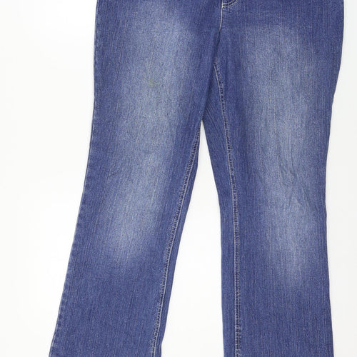 John Baner Womens Blue  Denim Straight Jeans Size 16 L31 in