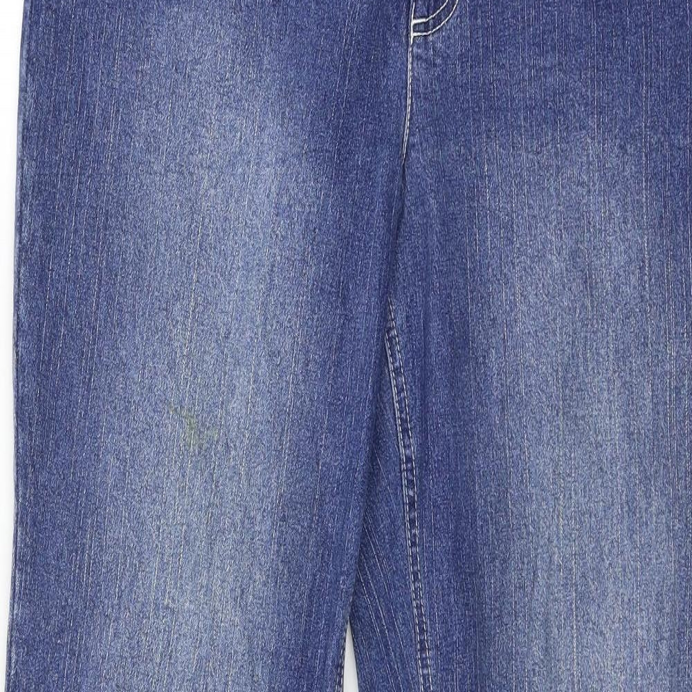 John Baner Womens Blue  Denim Straight Jeans Size 16 L31 in