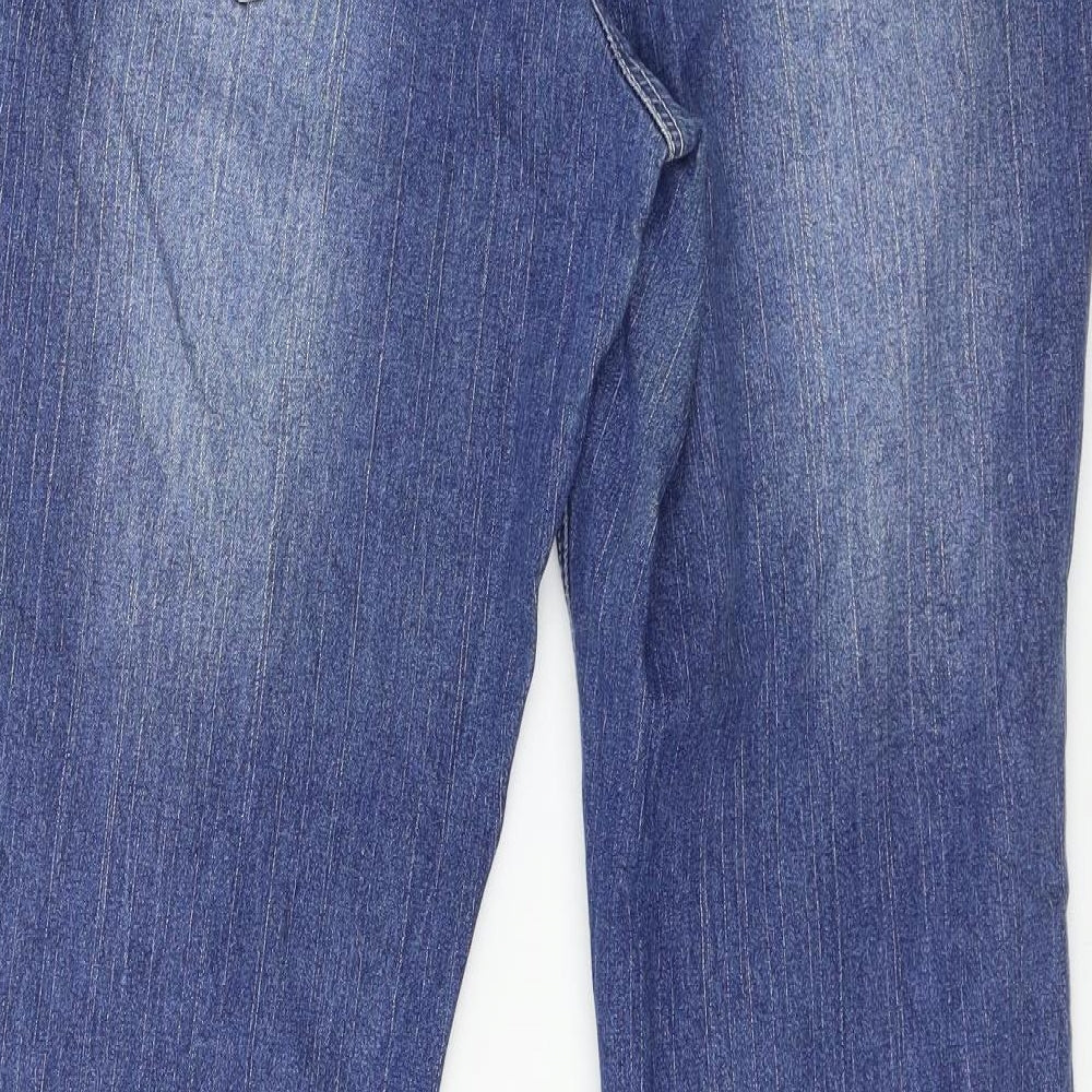 John Baner Womens Blue  Denim Straight Jeans Size 16 L31 in
