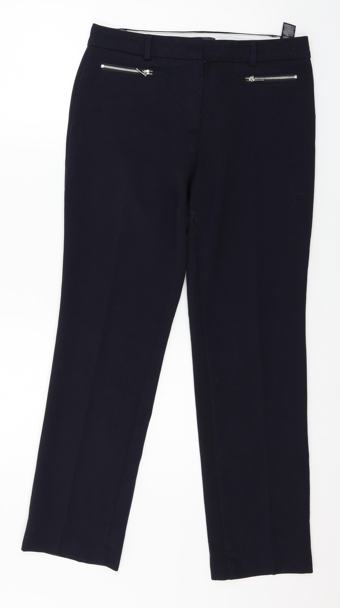Marks and Spencer Womens Blue   Trousers  Size 10 L28 in