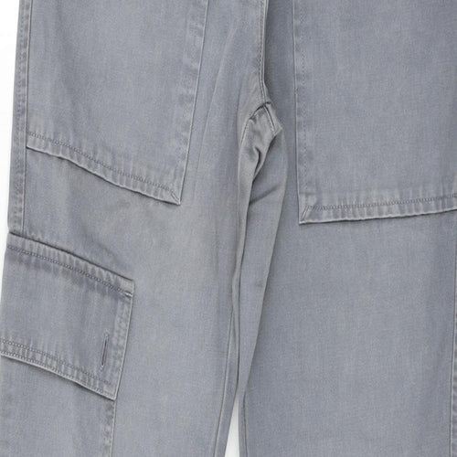 NEXT Womens Grey   Cargo Trousers Size 8 L30 in