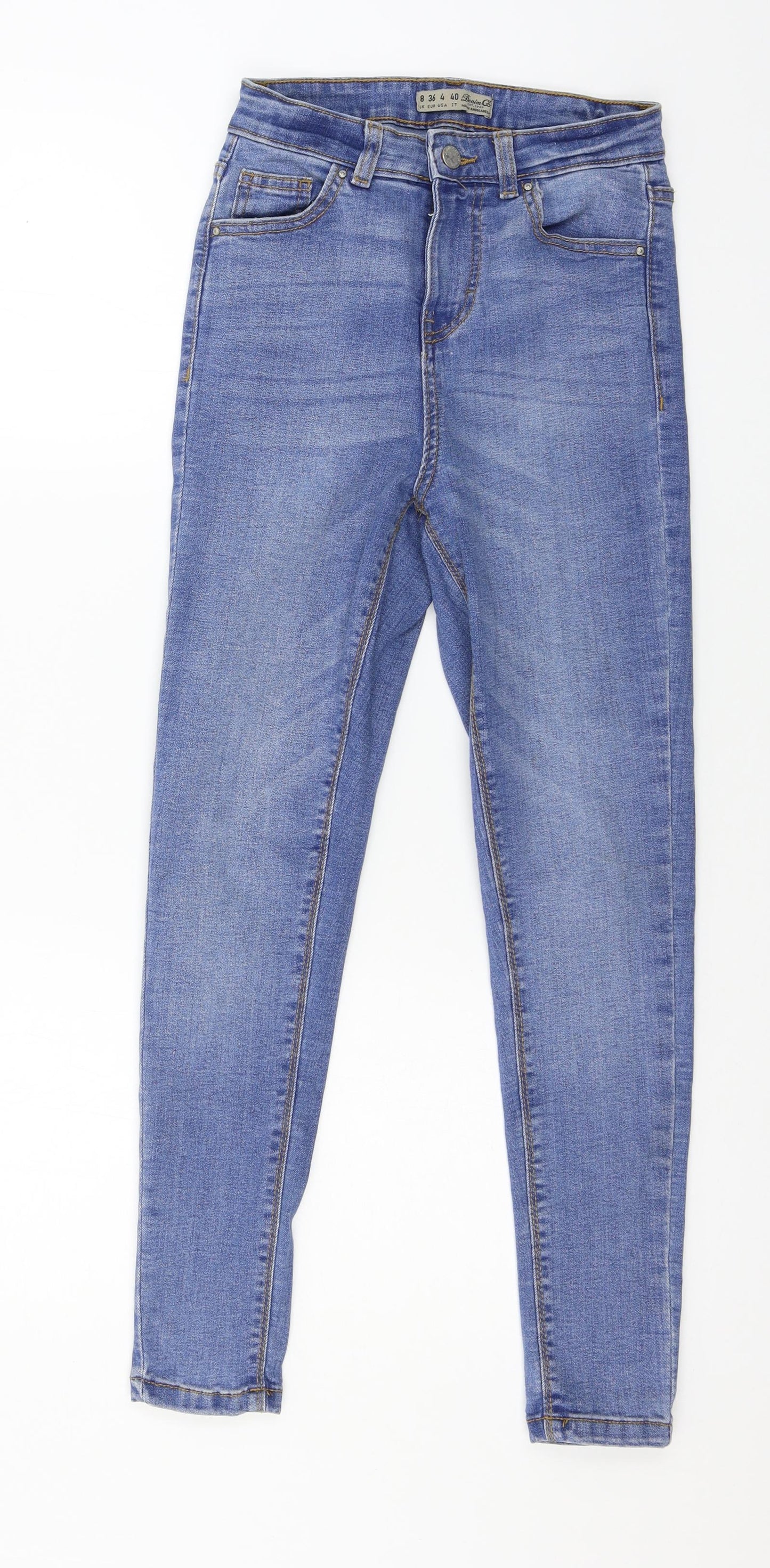 Denim & Co. Womens Blue  Denim Skinny Jeans Size 8 L25 in