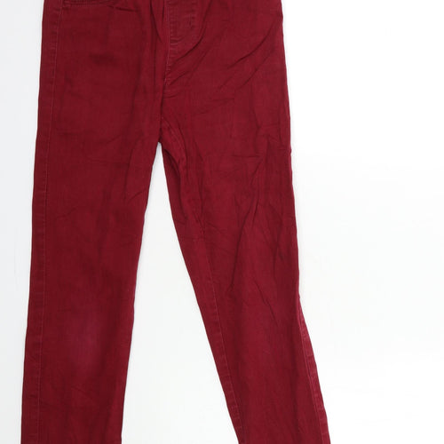 Preworn Womens Red  Denim Jegging Jeans Size 8 L29 in