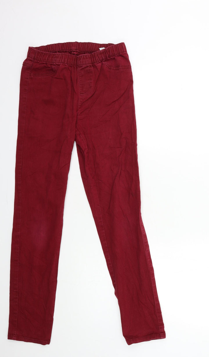 Preworn Womens Red Denim Jegging Jeans Size 8 L29 in