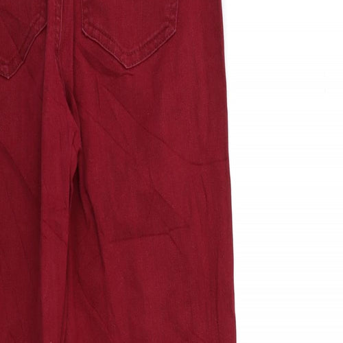 Preworn Womens Red  Denim Jegging Jeans Size 8 L29 in
