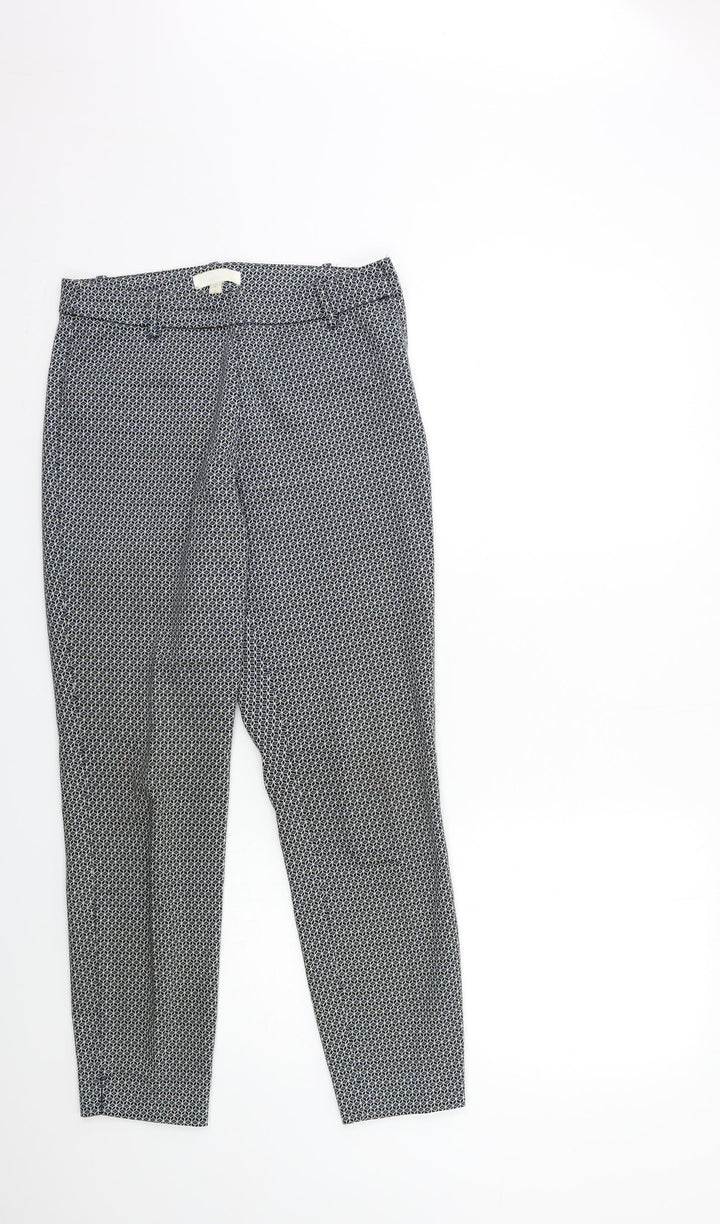 H&M Womens Black Geometric  Trousers  Size 10 L27 in