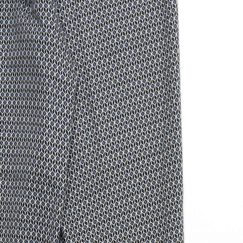 H&M Womens Black Geometric  Trousers  Size 10 L27 in