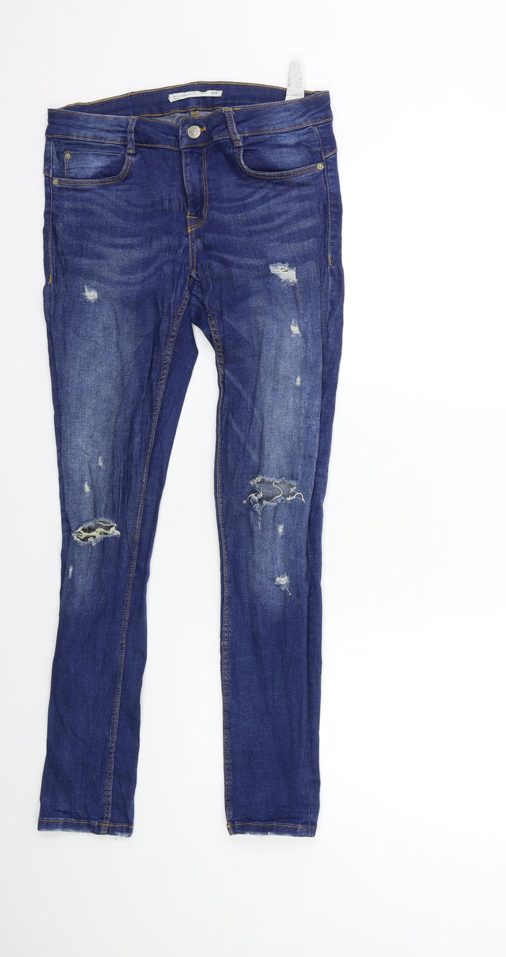 Zara Womens Blue Denim Skinny Jeans Size 28 in L29 in