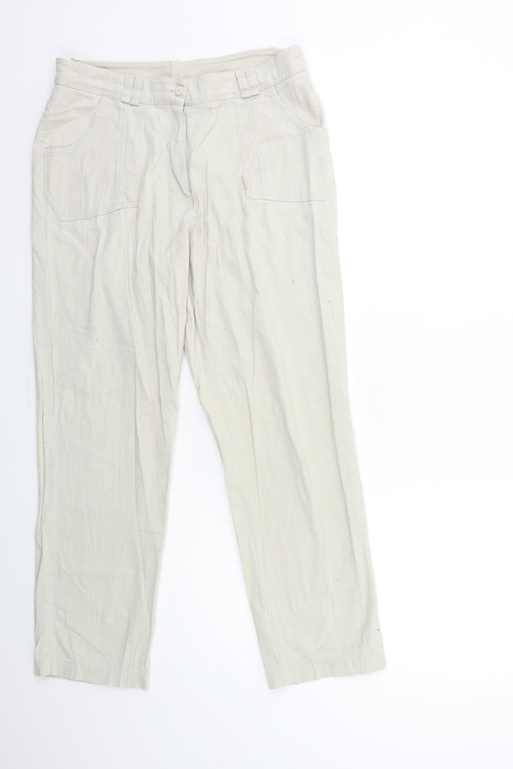 Preworn Womens Beige   Straight Jeans Size 12 L27 in