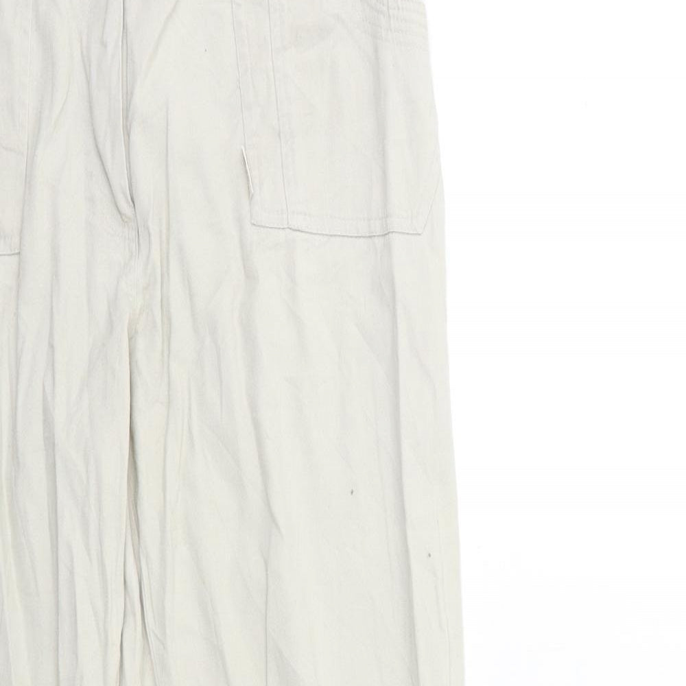 Preworn Womens Beige   Straight Jeans Size 12 L27 in