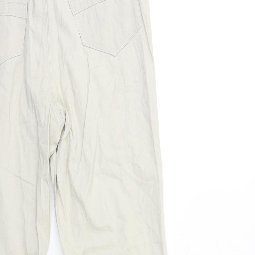 Preworn Womens Beige   Straight Jeans Size 12 L27 in