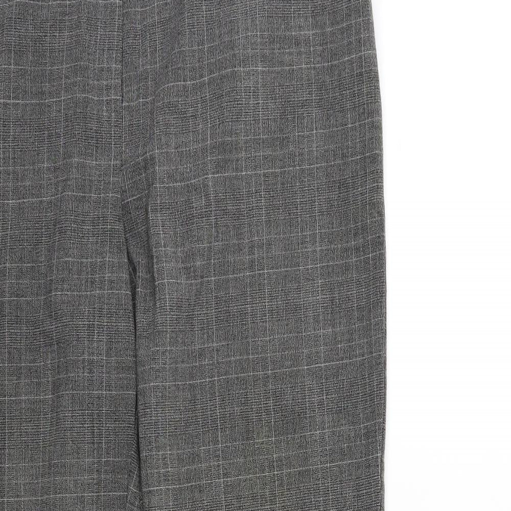 Preworn Womens Grey Check  Trousers  Size 16 L28 in