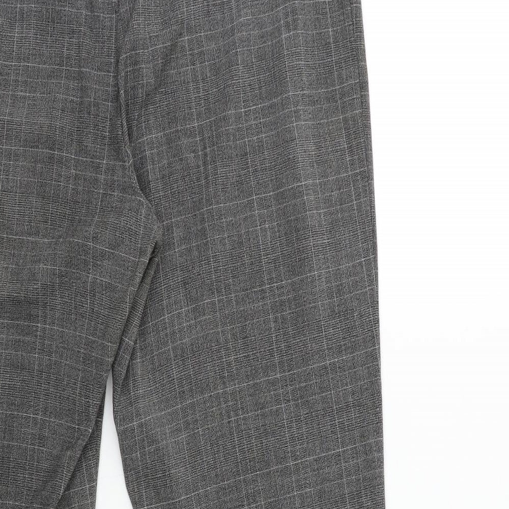 Preworn Womens Grey Check  Trousers  Size 16 L28 in