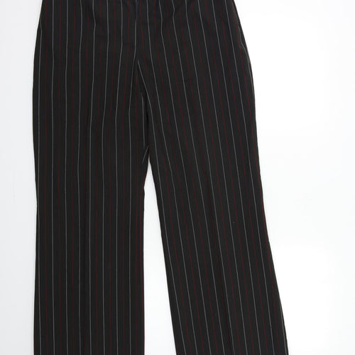 Preworn Womens Black Striped  Trousers  Size 36 in L30 in