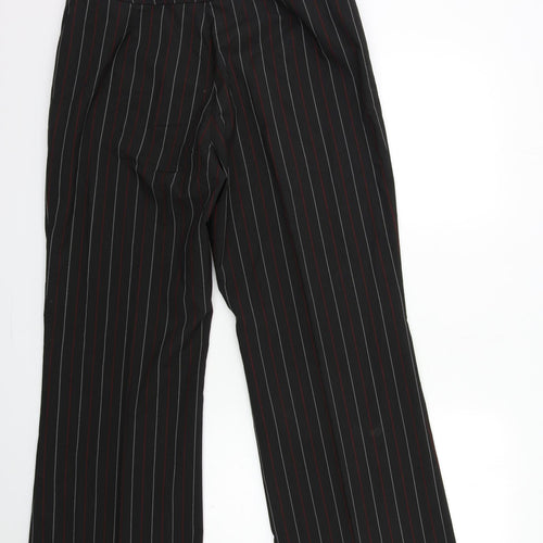 Preworn Womens Black Striped  Trousers  Size 36 in L30 in