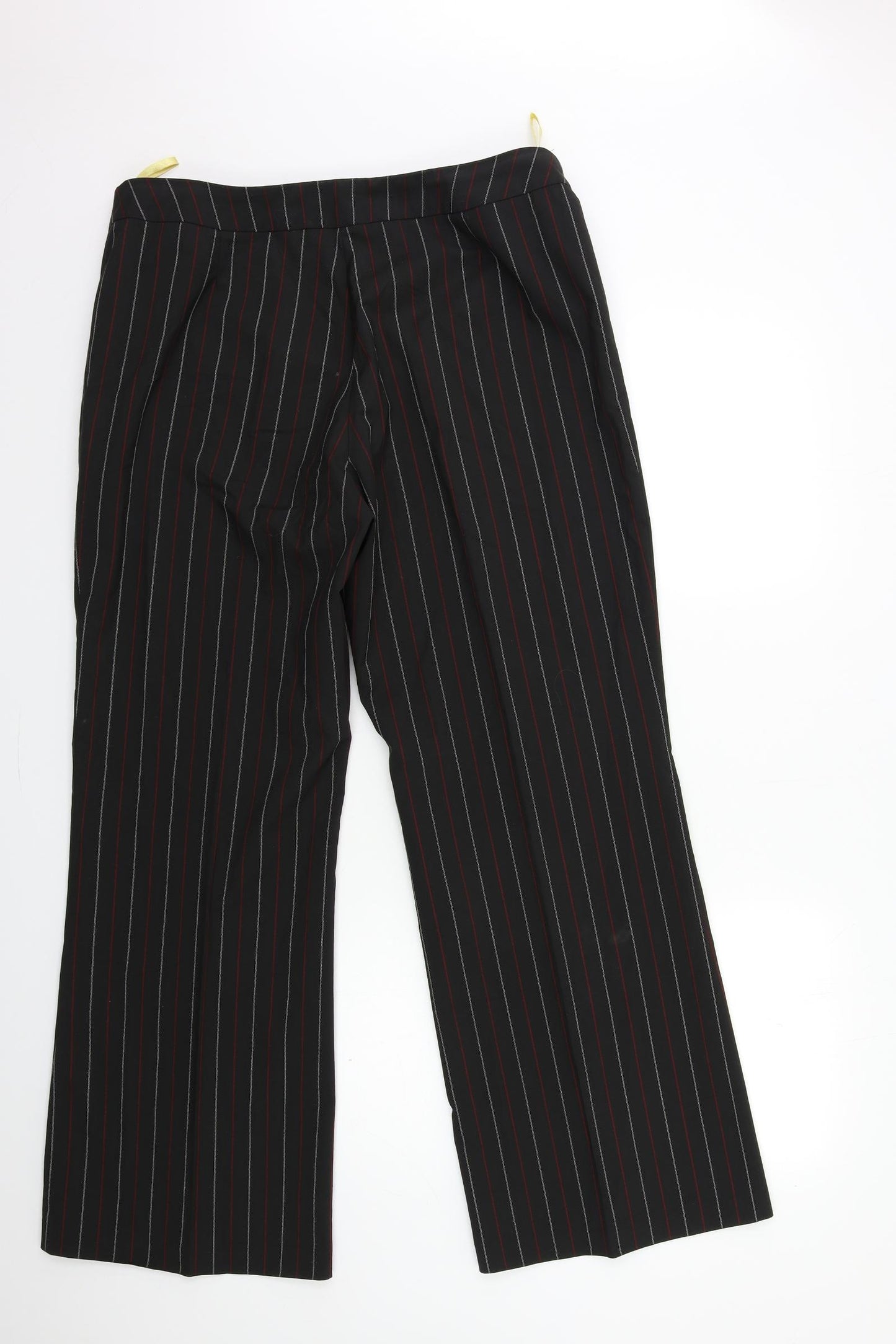 Preworn Womens Black Striped  Trousers  Size 36 in L30 in