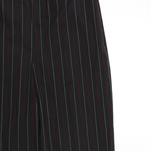 Preworn Womens Black Striped  Trousers  Size 36 in L30 in