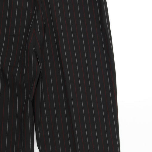Preworn Womens Black Striped  Trousers  Size 36 in L30 in