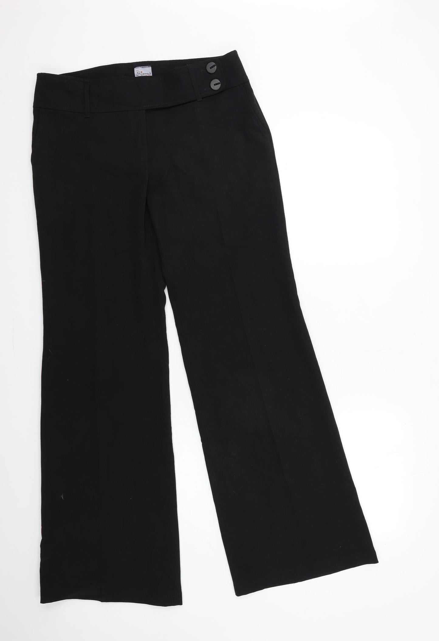 Sigma Womens Black   Trousers  Size 14 L33 in