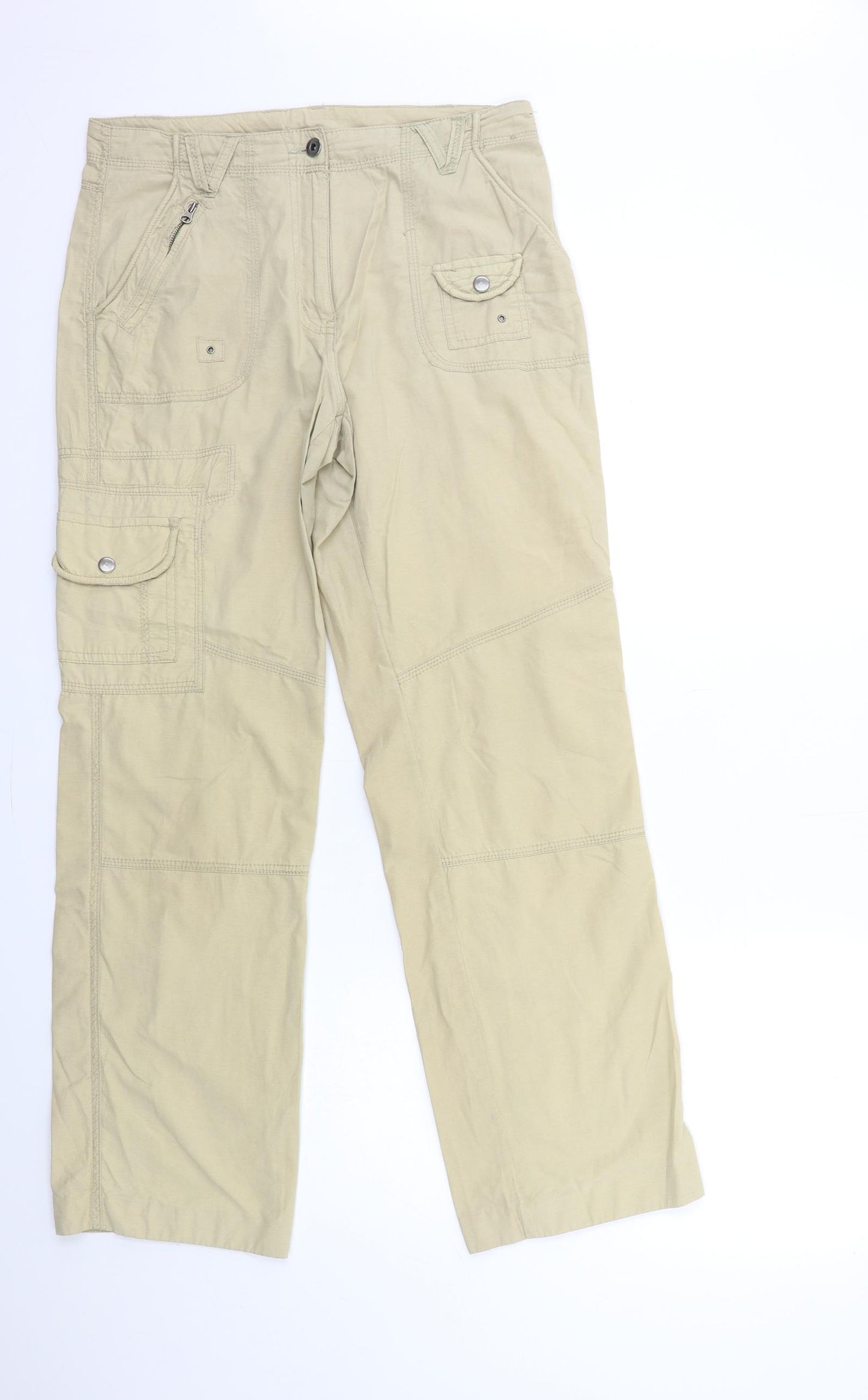 Debenhams Womens Beige   Trousers  Size 10 L31 in