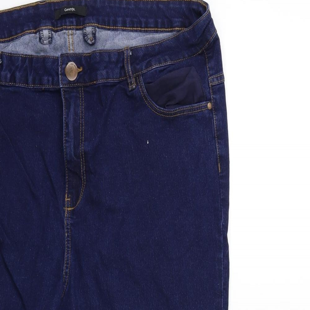 George Womens Blue  Denim Cropped Jeans Size 22 L23 in