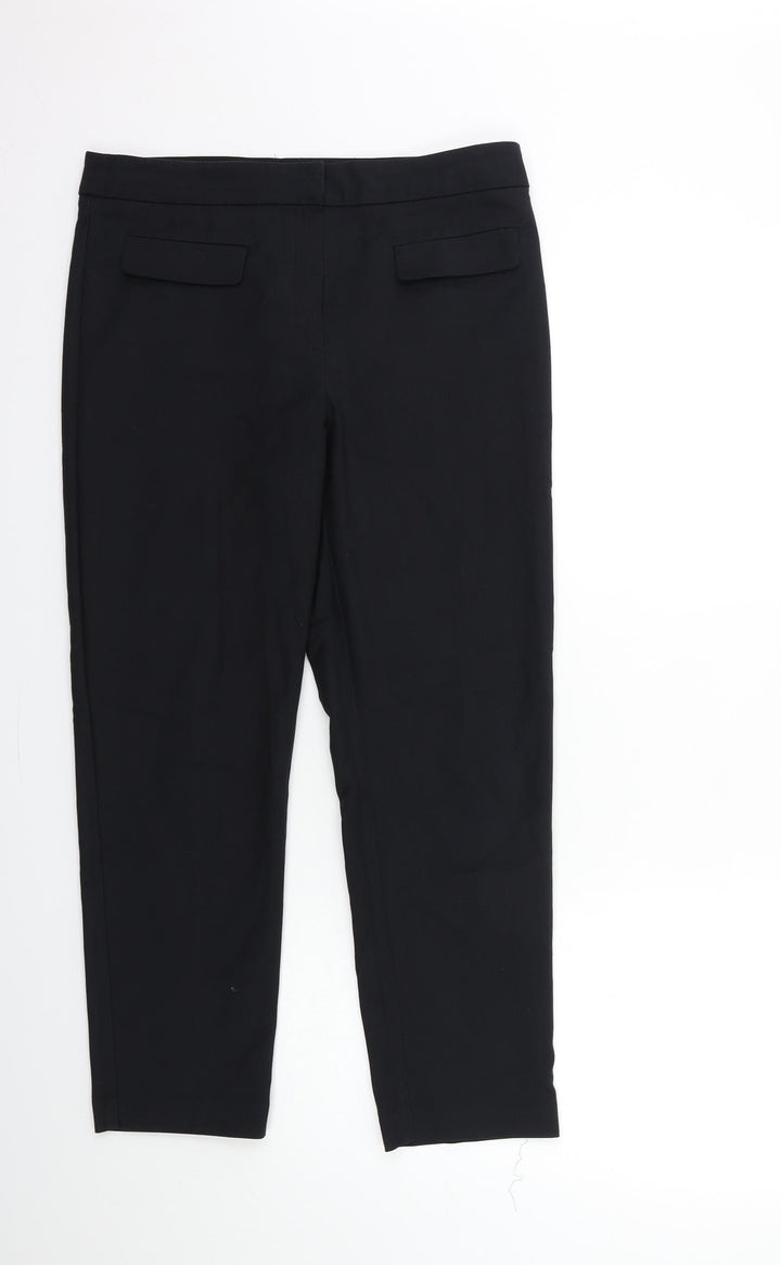 Mango Womens Black Trousers Size 10 L25 in
