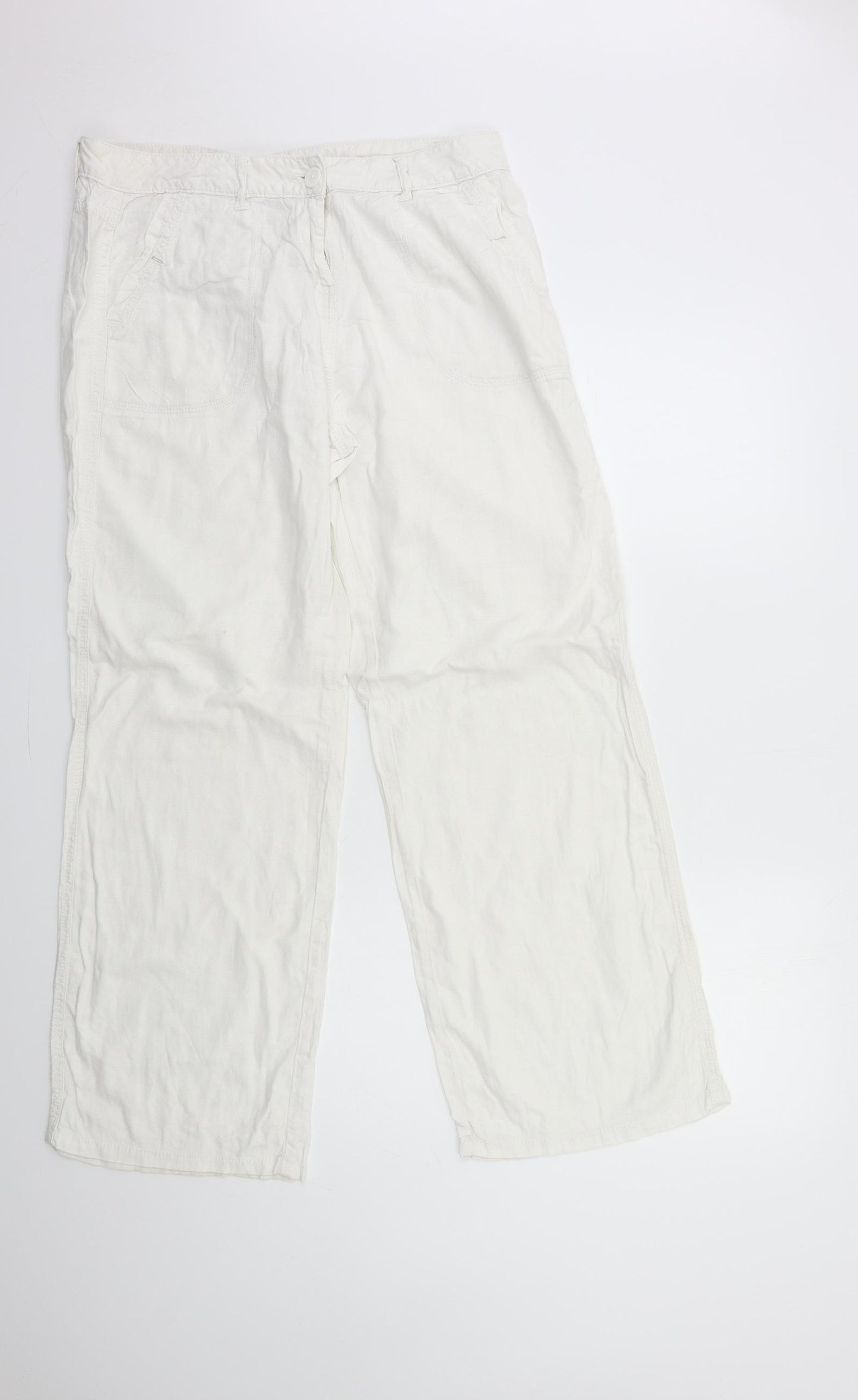Preworn Womens White   Trousers  Size 34 in L30 in